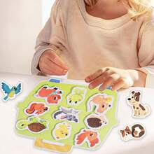 Paper Cutting Matching Puzzle Game, Paper Cutting & Pasting Matching, Montessori Education STEM Toy, Includes Shopping Basket, Pet Bag, Backpack And Medical Kit, Develop Fine Motor Skills - Multicolor - View 2