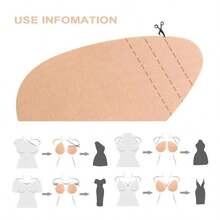 10/2pcs Seamless Invisible Lift Strapless Bra, Nude, Brown, Black, Suitable For B-E Cup Plus Size, Beach Essentials, Pool Float - Multicolor - View 9