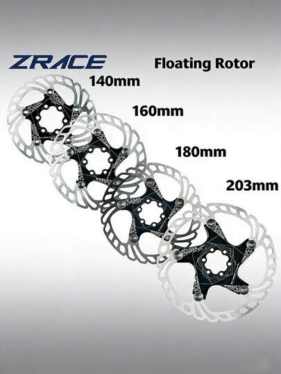Disco de freno de bicicleta de montaña ZRACE de 140 mm y 160 mm, con diseño flotante de disipación de calor potente