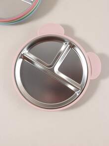Stainless Steel & Silicone Suction Divided Plate, Anti-Slip Heat-Resistant Baby/Toddler Dinnerware Set - Multicolor - View 15
