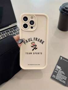 Official Licensed Paul Frank Soft Pink Phone Case, Full Body Shock-Proof Protection With Camera Cover, Cute Monkey Letter Pattern, New Design Suitable For IPhone 13/14/15/16 Pro Max - Multicolor - View 1