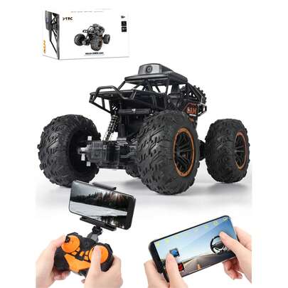1 pieza Coche con control remoto WiFi con función de detección de gravedad y escalada inalámbrica, controlable a través de un teléfono inteligente para captura de fotos, vehículo RC todoterreno de 2.4GHz, batería recargable por USB, carrocería de plástico y neumáticos de goma, habilitado para WiFi, alimentado por batería, material de plástico, coche de deriva con tema de película, modelo de coche de acrobacias todoterreno de 4 ruedas motrices, carreras RC multijugador, adecuado como regalo de cumpleaños para niños y niñas de 3-4, 5-6, 7-8, 9-10, 11-12 años, ideal para regalos de cumpleaños, Pascua, Navidad, Halloween, Acción de Gracias