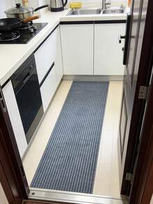 1pc Entrance, Kitchen, Bathroom, Hallway, Balcony Anti-Slip, Anti-Oil, Anti-Stain, Water-Absorbent, Easy-To-Clean Mat - Grey - View 11