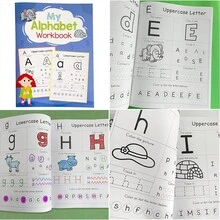 Lachilly 大尺寸兒童英文26字母手寫練習本，ABC描紅與點繪活動書，幼兒學前大寫小寫字母辨識早期英文學習塗色練習本，居家學習教育教材 - 彩色 - 查看 12