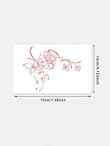 这款情人节临时纹身贴纸采用中国风红色花卉图案，散发着艺术气息。它可水洗、一次性使用、防水、防汗且不反光，适用于手臂和背部。逼真的纹身设计，是时尚达人日常使用的完美之选。贴纸可维持3-5天。 - 紅色 - 查看 2