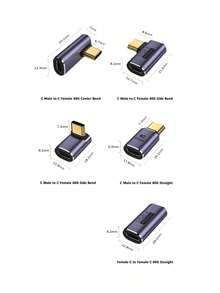 1个USB Type-C适配器，40Gbps USB-C公头转母头适配器，支持8K@60Hz和100W快充，USB母头转USB-C公头适配器，兼容Thunderbolt 4/3、USB-C、集线器、扩展坞、平板电脑 - 彩色 - 查看 10