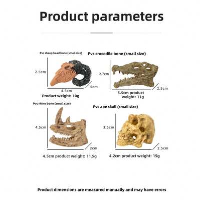 Reptile & Amphibian Habitat Decor Skeleton Ornaments, Suitable For Tortoises, Fish Tanks, Lizards, Geckos, Scorpions, Spiders, Frogs, Snakes And More