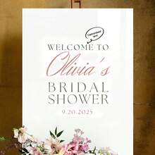 Biển chào mừng tiệc cưới theo yêu cầu, nhãn dán trang trí lối vào tiệc cưới cá nhân hóa, chữ viết kiểu hiện đại cho bảng acrylic, biển hiệu tự làm cho buổi lễ (chỉ bao gồm nhãn dán) - Nhiều màu - Xem 1