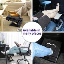 Adjustable 4-Level Height Foot Rest With Soft Pad For Car, Home, And Train Use - Multicolor - View 2