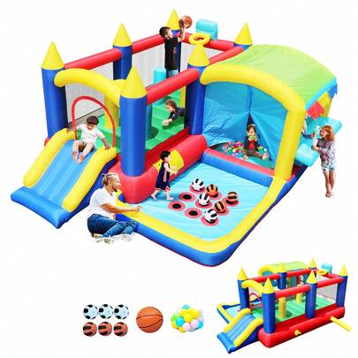 ✨For Kids,Cool Summer Day|Water Slide,Inflatable Bounce House With Slide, Jumping Castle With Ball Pit, Basketball Rim|Birthday Party Gifts(2026 Enhanced Design)|Suitable For Indoor And Outdoor Activities|Christmas & Halloween Gift|Newly Upgraded Thickened Edition|Suitable For Indoor And Outdoor Activities|Limited Quantity|Slide For Kids Ages 3+ | Party Favors For Kids Boys And Girls |Children's Day Gift| Heartwarming Thanksgiving Gift|Christmas Eve|New Year's Eve|Made Me Buy It: Must-Haves To Stock Up On|Home Essentials From You NEED|Love You More,Love Yourself,Gift For Mom/Friend,Love Collection,Valentine's Drop,Galentine's Day,Gift For Him/Her,Anniversary Gift,Date Night|Women's History Month, International Women's Day, IWD2026, Embrace Equity✨