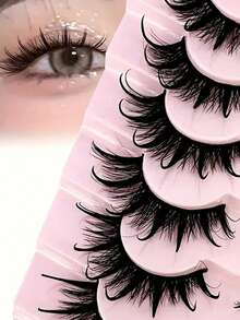 7 Pairs Of Fluffy Curled False Eyelashes, 8D Extending Like Petals, Eyes Like Sunflowers Nourished By Sunlight - View 4