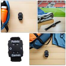 Reloj Contador de Puntuación Deportivo Portátil con Pulsera Ajustable Negra para Cricket, Tenis y Pádel, Marcador Manual Resistente para Seguimiento Preciso en Partidos al Aire - Negro - Ver 3