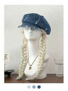 复古牛仔报童帽，贝雷帽，大号八角帽，设计师款，百搭，修脸，艺术家帽，水洗做旧报童帽，休闲装，文艺风，小众复古做旧报童帽 - 彩色 - 查看 11