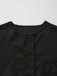 Black Middle Eastern Men's Robe With Embroidery, Elegant Casual Classic Robe, Men's Robe - Black - View 4