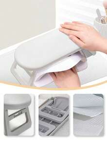 30x10.7x10.8厘米便携式可折叠手托 | 舒适耐用的人体工学手托，专业美甲手托，马卡龙亚克力美甲手托，便携式亚克力手托，美甲枕手托，适用于家庭、户外和美甲沙龙工作台，是美甲和足疗初学者的理想之选，也是送给家人和朋友的绝佳节日或圣诞礼物 - 彩色 - 查看 8