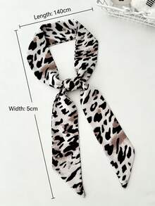 1件时尚豹纹发圈，优雅女孩发带 - 彩色 - 查看 5