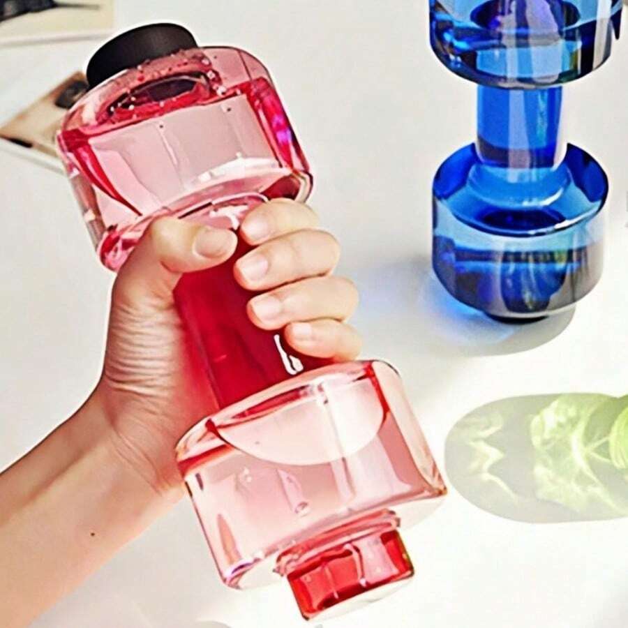 1个可调节重量注水哑铃，瑜伽哑铃，便携式户外健身哑铃，力量训练哑铃（注水后约620克） - 彩色 - 查看 1