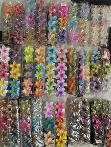 12-Piece Kit Of Beach Holiday Flower Hair Clips - 彩色 - 查看 3