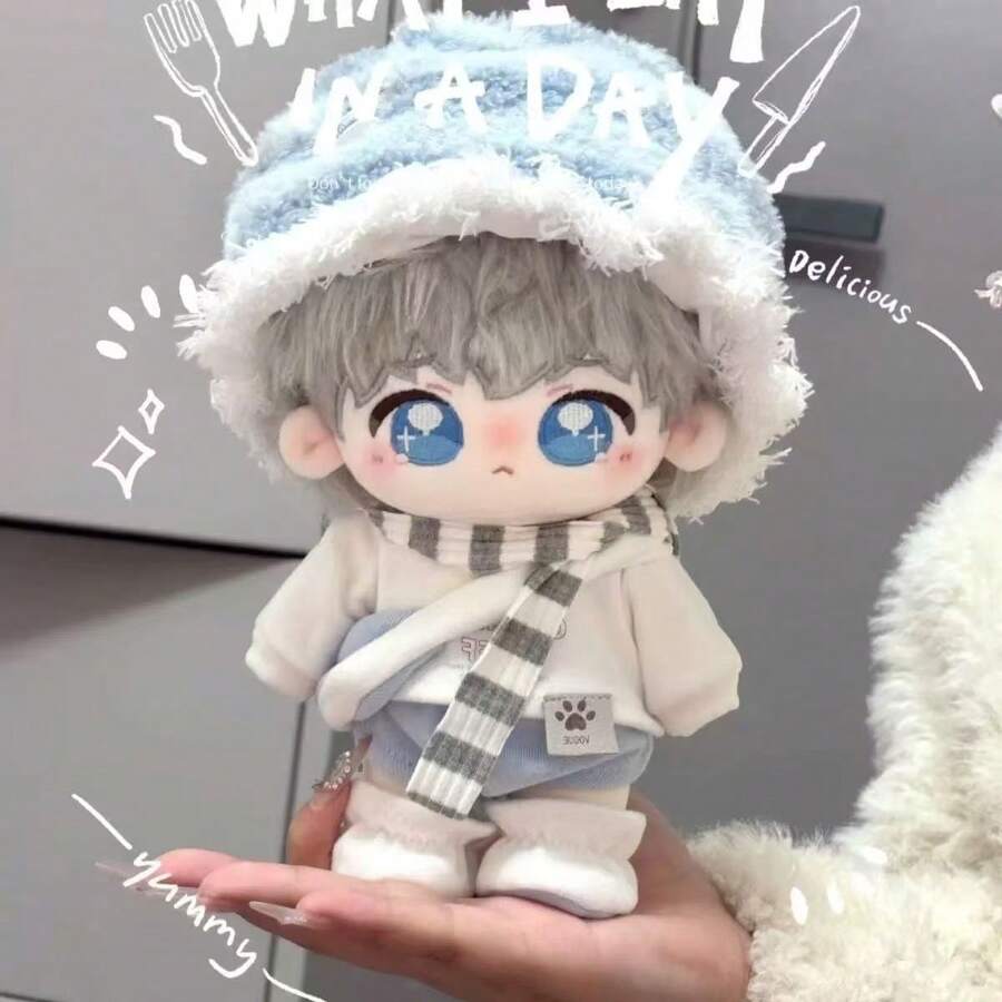 20cm Puff Series Cotton Plush Doll Clothes, Starfish Body Doll Cute Outfit Set - Multicolor - View 1