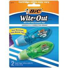 BIC Wite-Out Brand Mini Twist Correction Tape, 26.2 Feet, 2-Count Pack Of White Correction Tape, Fast, Clean And Easy To Use Tear-Resistant Tape Office Or School Supplies - / - View 3