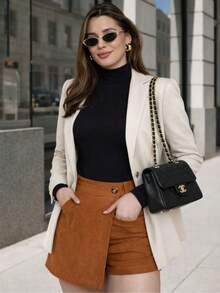 Women's Thermal Base Layer Sweater, Basic Turtleneck Style, Long Sleeves, High Neck, Elegant And Comfortable. - 黑色 - 查看 2