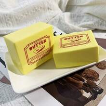 Realistic Butter Block/Bar Stress Relief Toy, Super Soft & Elastic, Fine Texture, Immersive Tactile Experience, Suitable For Office Relaxation, Study Companion, Stress Management, Desktop Therapy - Multicolor - View 5