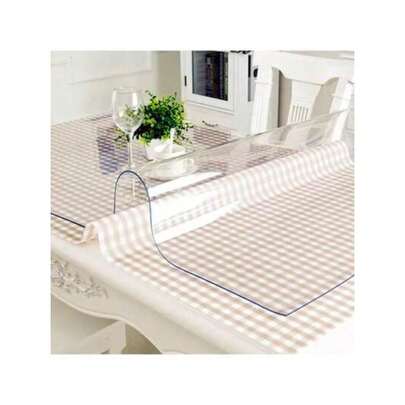 1 tấm lót bàn bằng PVC trong suốt, chống thấm nước và chịu nhiệt, thích hợp cho bàn ăn, bàn học, bàn máy tính, bàn cà phê, tủ TV, độ dày 0.25mm.