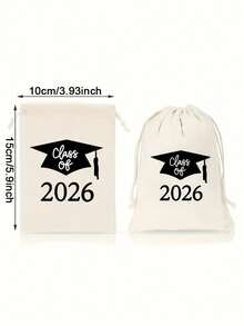 Bộ 10 túi quà dây rút "Khóa 2026" cho mùa tốt nghiệp; Túi dây rút dùng cho tiệc tốt nghiệp; Túi quà trang trí cho mùa tốt nghiệp năm 2026; Túi dây rút - Hoàn hảo cho các bữa tiệc, lễ kỷ niệm tốt nghiệp và quà cảm ơn; Túi quà tốt nghiệp, túi dây rút, túi quà lưu niệm tốt nghiệp - Nhiều màu - Xem 3