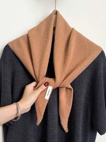 1pc Pure Wool Triangular Scarf, Versatile Use, Excellent Warmth, Suitable For Winter Wear, Can Be Used As Headwear Or A Fashionable Multifunctional Gift - Multicolor - View 21