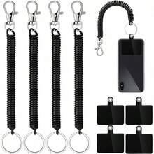 Spring Keychain Lanyard, Elderly Waist Hanging Key Chain, ID Card Holder, Luggage Tag Strap, Fishing Tool Anti-Lost Rope, Phone Lanyard, Anchor And Tether Protective Phone Strap, Phone Strap Patch, Phone Strap - Multicolor - View 1