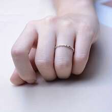 Delicate Star Stackable Rings, Silver-Tone Minimalist Style Jewelry For Women - Silver - View 5