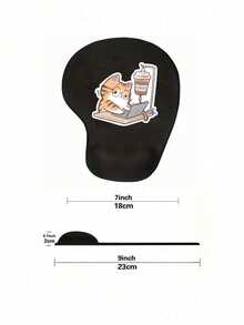 Alfombrilla de ratón con reposamuñecas antideslizante, diseño de gato bebiendo café, diseño ergonómico con reposamuñecas, accesorio y decoración de escritorio de oficina, alfombrilla de ratón de piel sintética, alfombrilla de ratón cómoda con reposamuñecas suave, alfombrilla de escritorio de computadora, almohadilla para teclado de oficina, protector de escritorio, adecuada para base antideslizante, gaming, antideslizante, computadora, portátil, oficina y uso doméstico, recuerdo de temporada de graduación, adecuada para oficina y gaming, una idea de regalo festivo perfecta - Multicolor - Ver 10