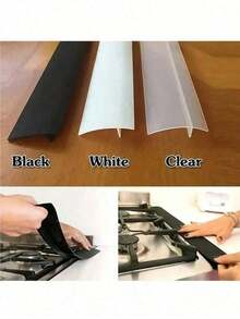 1PCStove Counter Cover Kitchen Seal, Stove Top Seal, Organic Silicon High Temperature Resistant Kitchen Gap Strip, Kitchen Accessories,Kitchen Decor And Accessories,Home Essentials,Kitchen Organization And Storage,Oil And Dirt Resistant Gas Stove Gap Soft Sealing Strip Silicone Gap Plug Kitchen Stove Counter Gap Cover - Flexible Stove Space Filler,Kitchen Decor,Halloween-ASDF XBGA - 1PC Gray - View 4