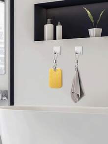 金属厨房毛巾夹带挂环，布艺挂钩架，适用于家庭厨房浴室橱柜衣物挂钩 - 编织环 - 彩色 - 查看 9