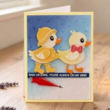 Khuôn cắt kim loại hình vịt và ô sáng tạo, khuôn mẫu làm album ảnh và dập nổi tự làm, dụng cụ làm thiệp chúc mừng, đồ thủ công khắc giấy, khuôn cắt mẫu làm thiệp quà tặng. - bạc - Xem 1