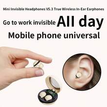 New Mini Invisible Wireless Earbuds, Ultra-Small Invisible Headphones, Extra-Long Standby, With Microphone, Unisex - Multicolor - View 2