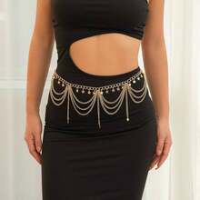 Fashion Waist Chain, Metal Heart Waist Chain, Chain, Tassel Body Chain, Hop Waist Chain - 五角星流蘇腰鏈-K0283A - 查看 11