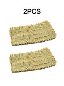 1 tấm thảm cỏ đan cho thỏ/chuột hamster, đệm cỏ cho thú cưng, tổ cỏ, giường cỏ đan cho thú cưng. - Nhiều màu - Xem 8