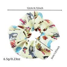 3pcs Ocean Animal Series Large Hair Ties With Shark, Octopus, And Tropical Fish Patterns, High Elasticity Hair Bands Hair Accessories - Multicolor - View 2