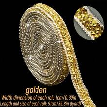 1 Rollo de Cinta de Cristal de Resina, Cinta de Cristal Autoadhesiva, Cinta de Cristal, Cinta de Cristal de Resina Brillante, Adecuada para Manualidades DIY, Zapatos, Bolsos, Decoraciones de Ropa, Navidad - Multicolor - Ver 22