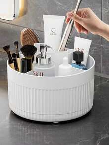 化妆刷收纳架，360°旋转化妆刷收纳架，5格化妆刷杯，适用于化妆品、指甲油、美术用品、浴室梳妆台桌面收纳 - 查看 6