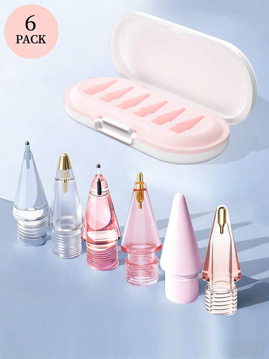 3/4/6pcs Replacement Nibs, Compatible With Apple Pencil Pro/2nd Gen/1st Gen/USB-C, Needle-Like Nibs With Pen Case, Precise Control, Plastic/Metal Material, Suitable For Apple Pencil Set On Pro