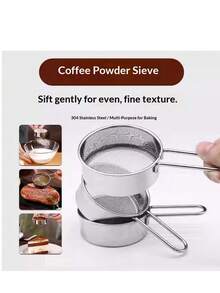 1Pc Stainless Steel Powdered Sugar Shaker, Even Sifting & Easy-To-Clean, For Home DIY Baking/Festival Dessert Decoration/Handmade Gift Wrapping, Portable Baking Tool, Practical Item For Baking Lovers - Multicolor 1 - View 7