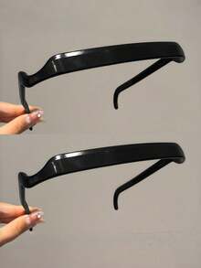 2026新款夏季时尚方形发箍 - 塑料材质，简约设计，适合长发，是海滩、泳池或休闲装扮的理想之选，沙滩发箍 | 简约发箍 | 塑料发箍，发箍，女士发饰，家居美容女性礼物发带发圈 - 彩色 - 查看 7