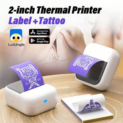 Marklife 2英寸便携式迷你热敏标签打印机，蓝牙，自粘标签贴纸打印机，纹身打印机，紧凑型热敏纹身打印机