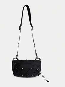 CAMEL CROWN Outdoor Sling Bag, Portable Lightweight Crossbody Bag, Unisex Water-Resistant Durable Shoulder Bag - Phantom Black - View 4