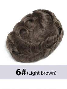 Men's PU Hair Clips, Made Of European Hair, With Dimensions Of 8X10 Inches, Featuring A 0.04mm Fine Leather Hair Replacement System And All V-Shaped Loop Hair Clips - Multicolor - View 9