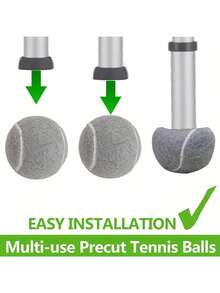 4pcs Pre-Cut Non-Slip Noise Reduction Furniture Leg Protectors, Easy Installation For Walkers And Elderly - Multicolor - View 6