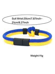 diffone 时尚手工编织绳手链吊坠花朵设计男士磁性酷炫饰品 - 男士磁扣手繩手鐲 - 查看 8