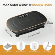 MERACH Vibration Plate, Whole Body Workout Powerful Quiet Vibration Plate Exercise Machine For Weight Loss And Shaping, Auto Or Manual Speed Control, Built-In Bluetooth Speaker - UK Plug(220-240V) - View 9